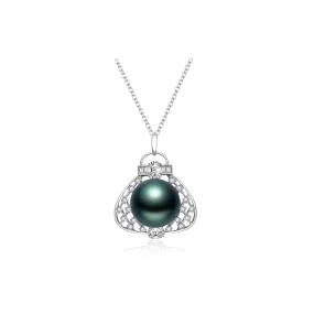 18K Solid Gold Saltwater Tahitian Pearl Necklace KN00157