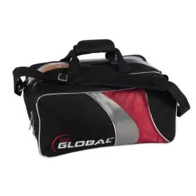 900 Global 2 Ball Travel Tote Red Black Silver Bowling Bag