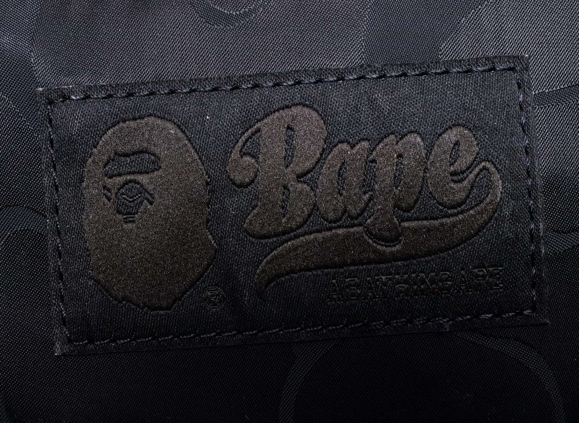 A Bathing Ape Tonal Solid Camo Waist Bag in Black