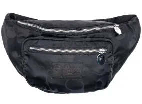 A Bathing Ape Tonal Solid Camo Waist Bag in Black