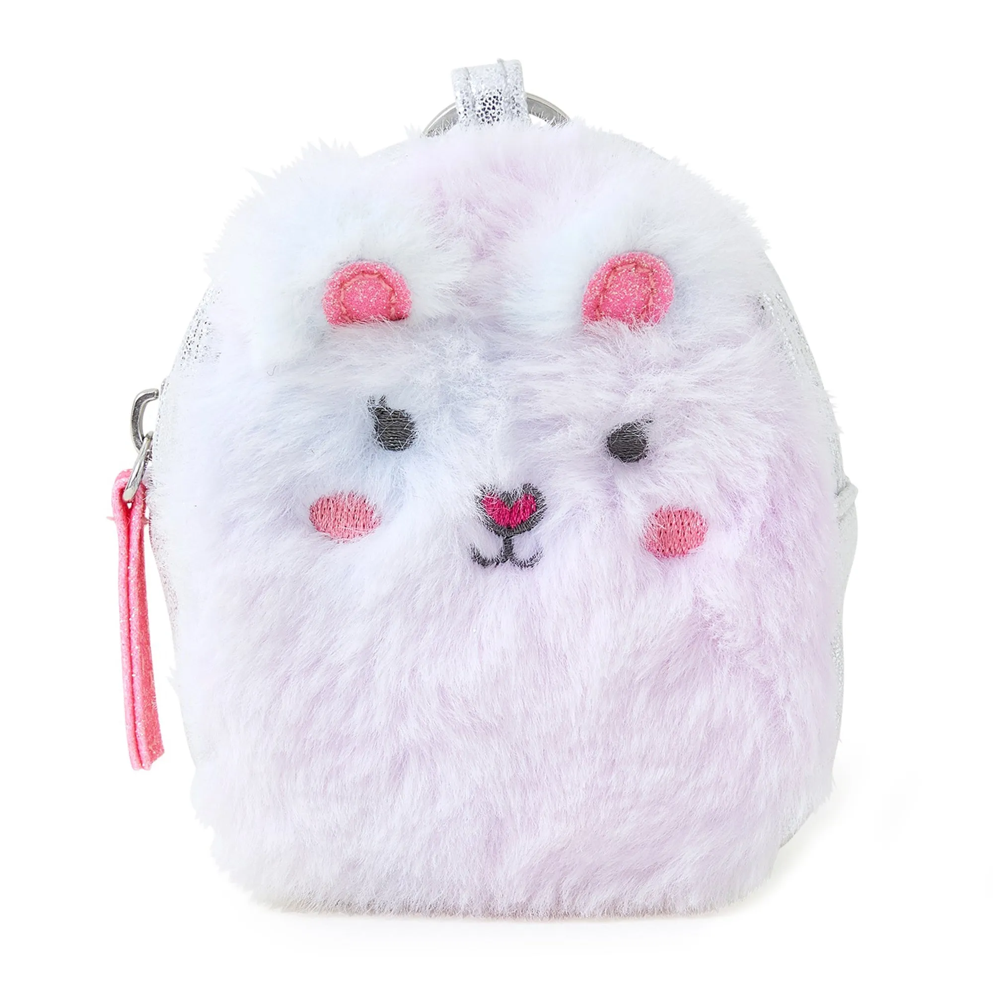 Accessorize London Girl's Fluffy Bear Keychain Purse