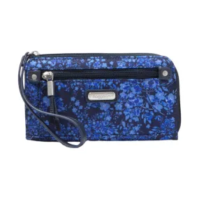 Baggallini Zip Around RFID Wallet - Ink Hydrangea