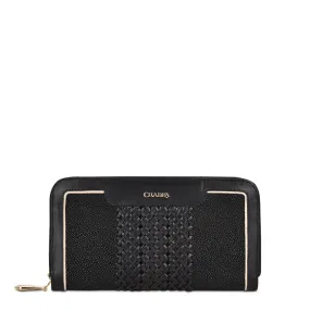 BD138MA - Cuadra black fashion stingray wristlet wallet for women