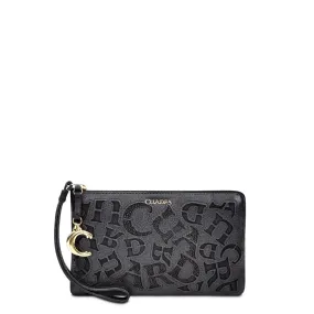 BD192MA - Cuadra black casual fashion stingray zipwallet for woman