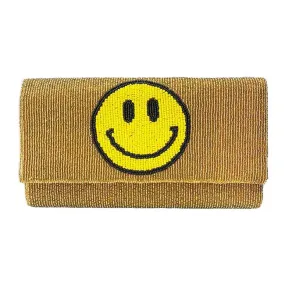 Beaded Smile Clutch Crossbody Bag