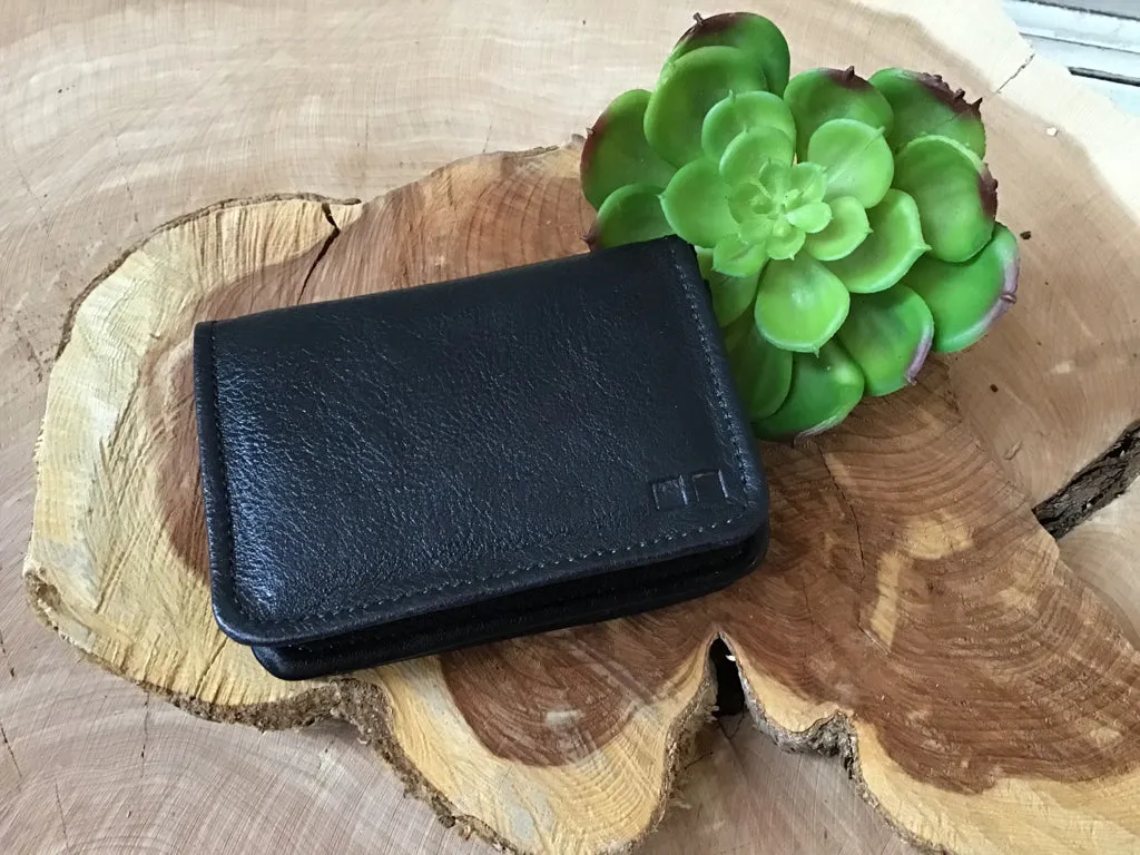 Bed Stu Jeor Black Rustic Cardholder Wallet