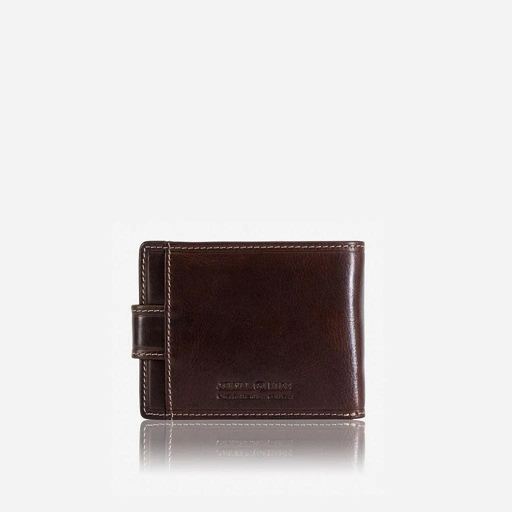 Bifold Wallet With Coin And Tab Closure