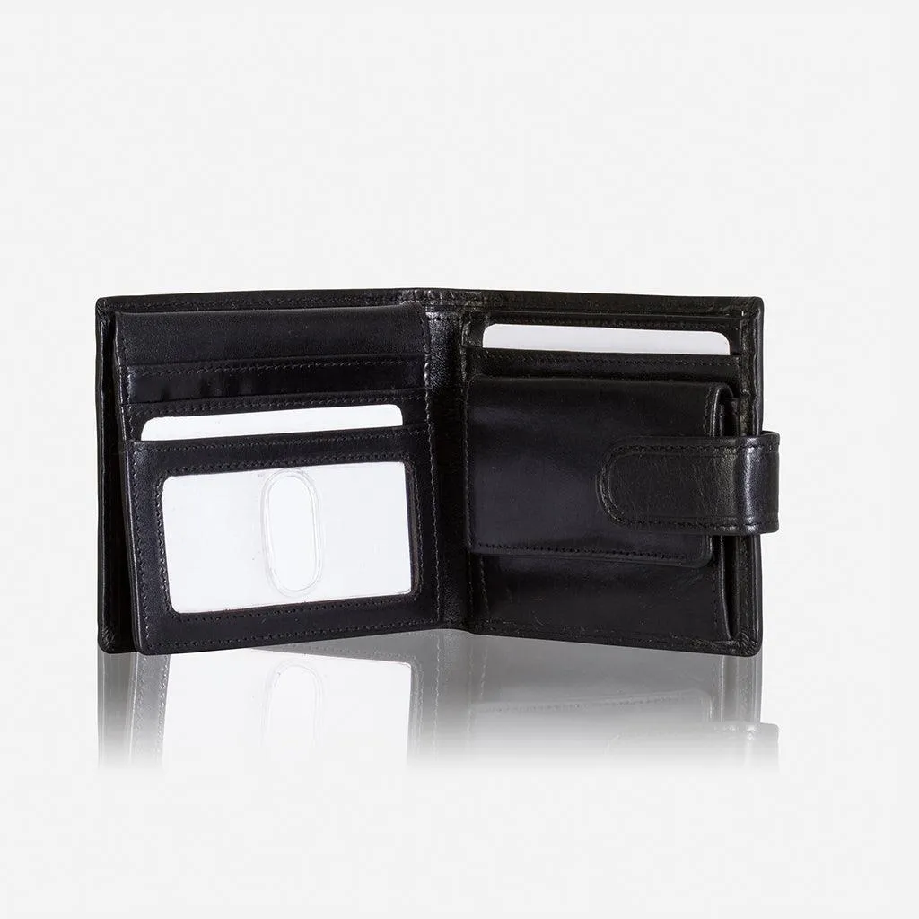 Bifold Wallet With Coin And Tab Closure