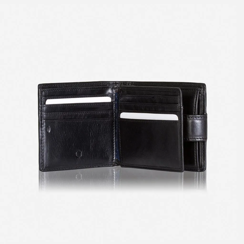 Bifold Wallet With Coin And Tab Closure