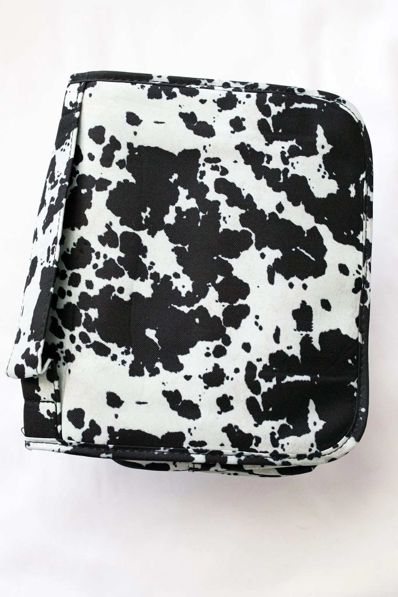 Black Cowhide Shower Tote