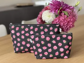 Black Floral Makeup Bag Set - Just $38 (a $76 value)