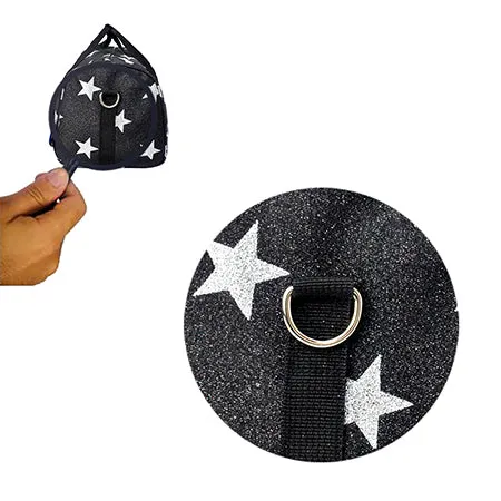 Black Mini Glitter Super Star NGIL Duffel Bag