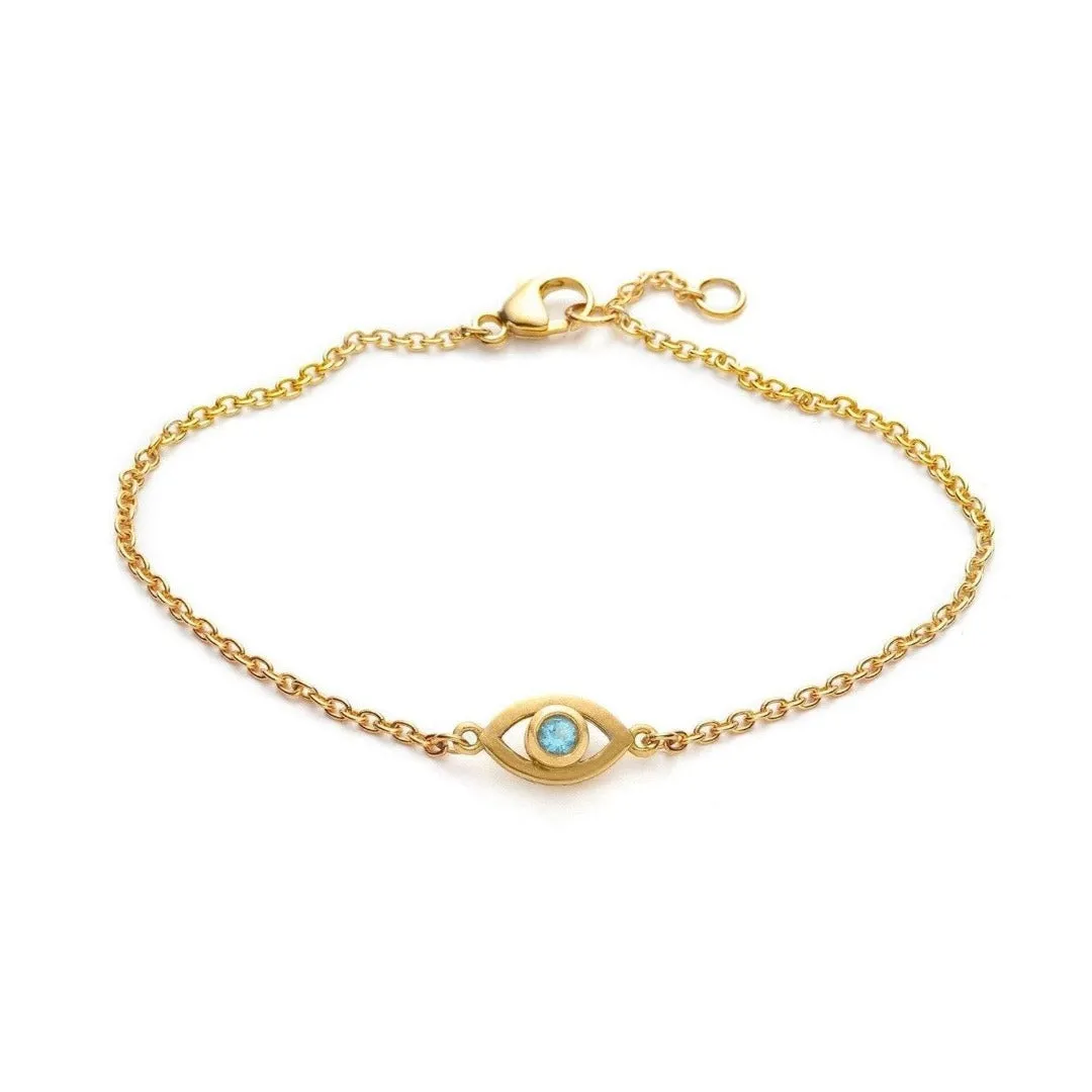 Blue Topaz Eye Bracelet