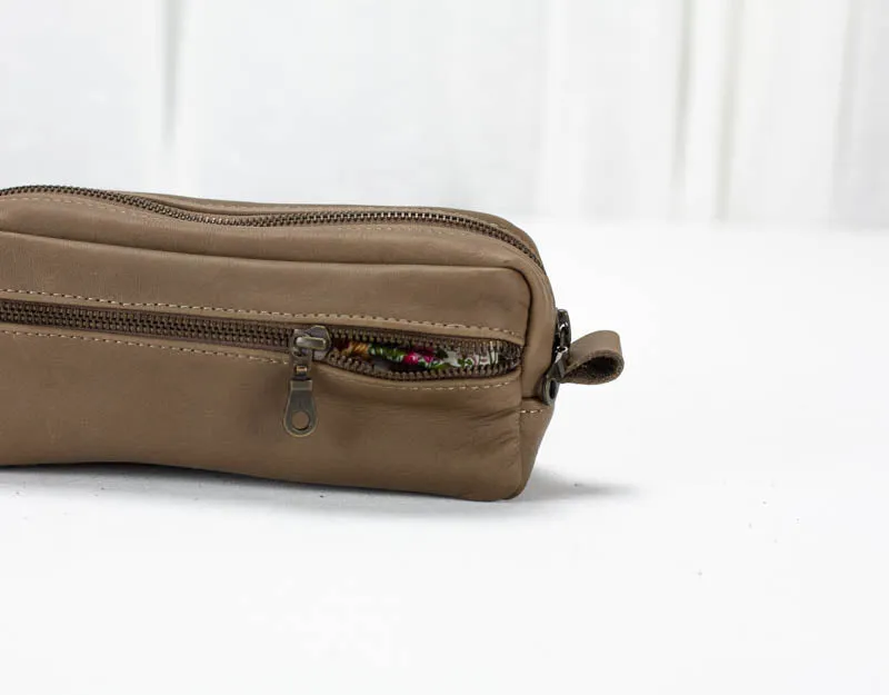 Brick case - Khaki brown leather