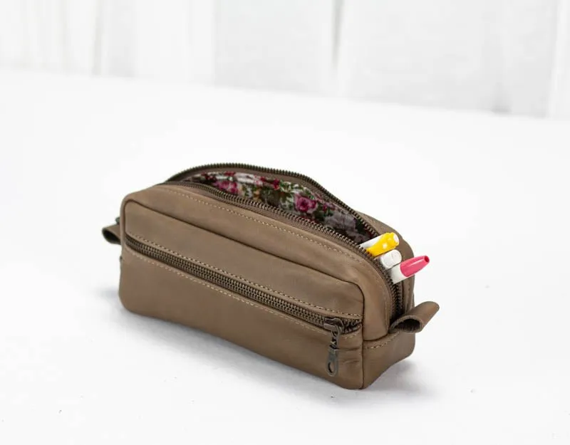 Brick case - Khaki brown leather