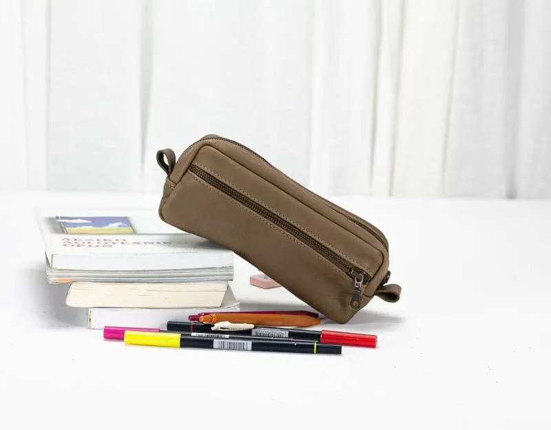 Brick case - Khaki brown leather