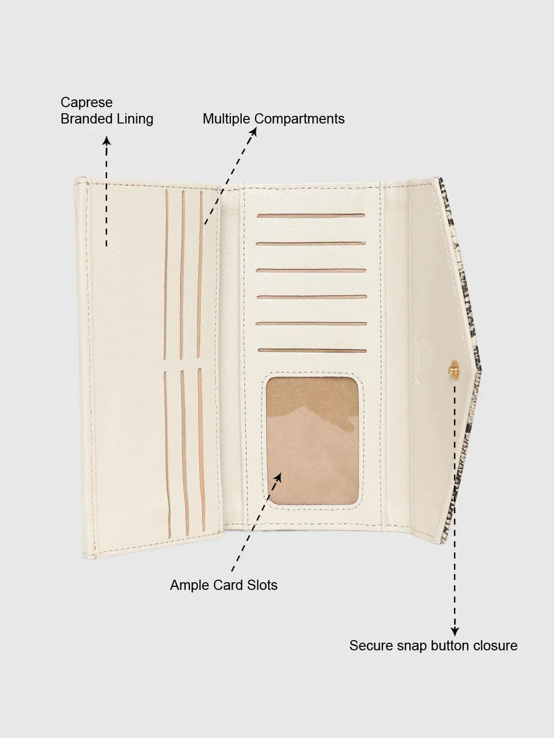 Caprese Bluma Wallet Large Beige