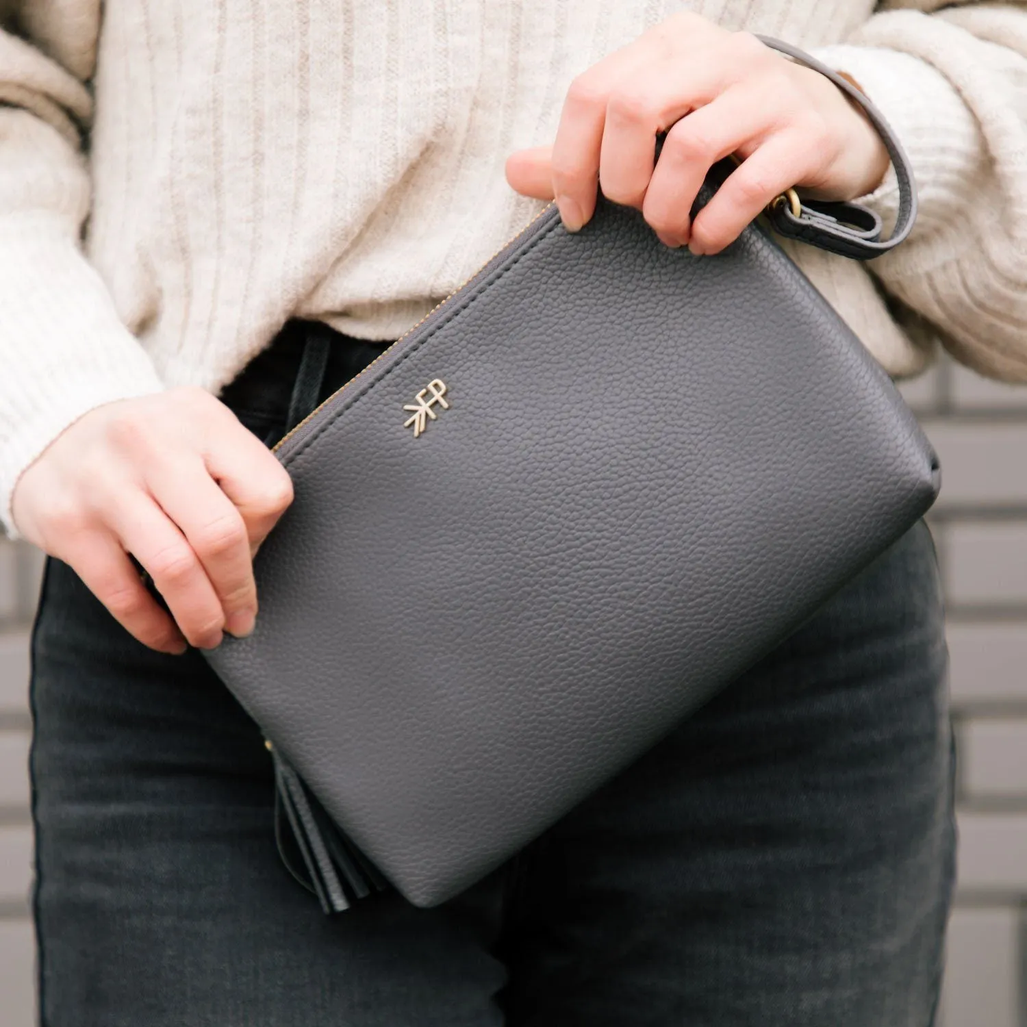 Charcoal Classic Clutch