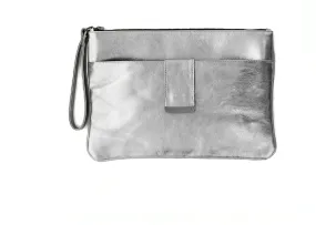 Chrome Silver Karla Pouch