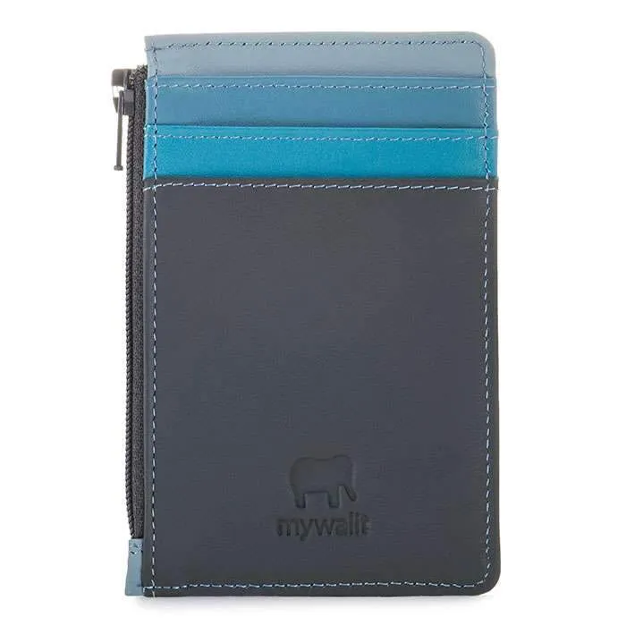 Credit Card Holder With Coin Purse - Smoky Grey