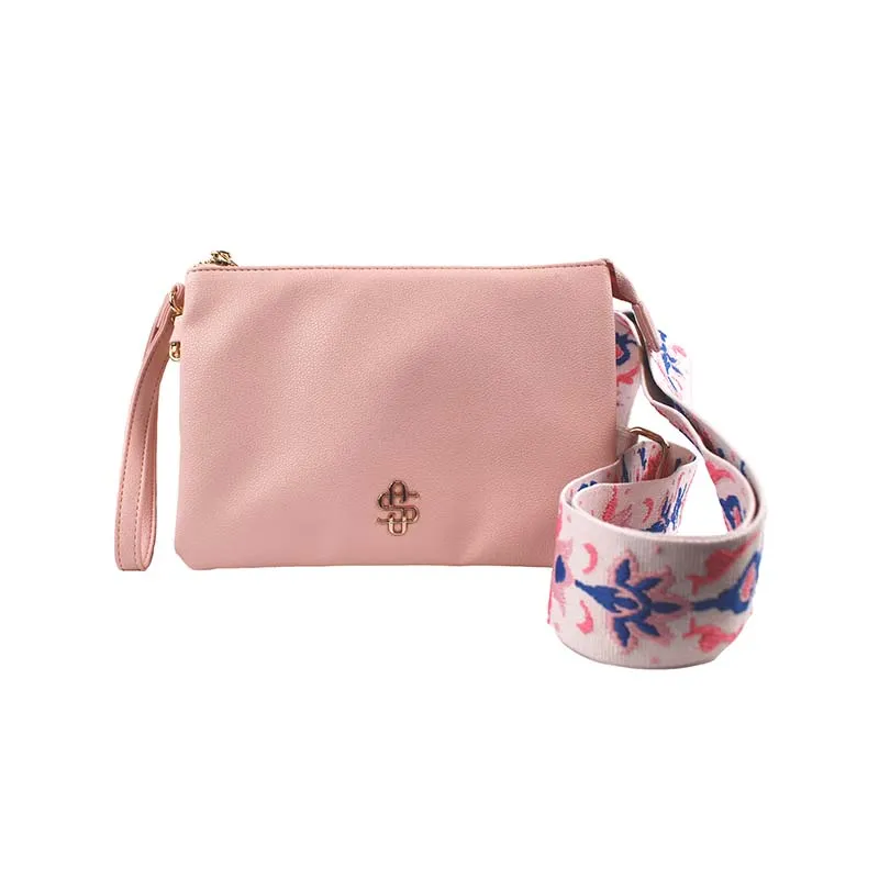 Crossbody Wallet in Peach