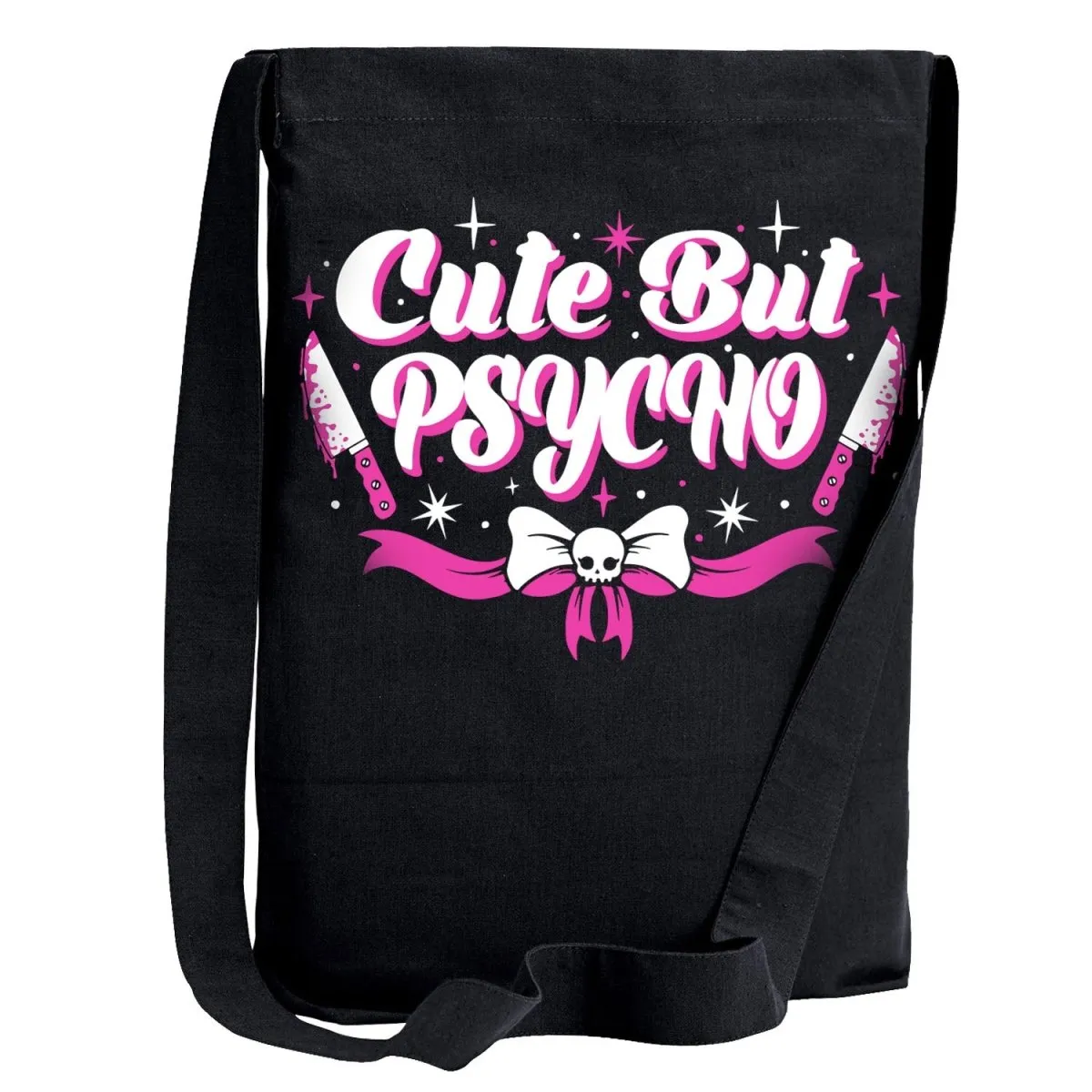 Cute But Psycho Crossbody Sling Tote Bag