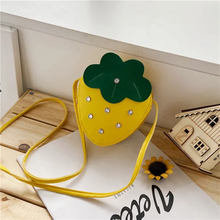 Cute Stawberry Messenger Small Shoulder Bag Baby Coin Purse Baby Wholesale Accessories