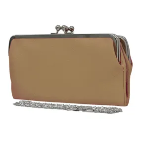 Double Frame Light Brown NGIL Vintage Style Wallet