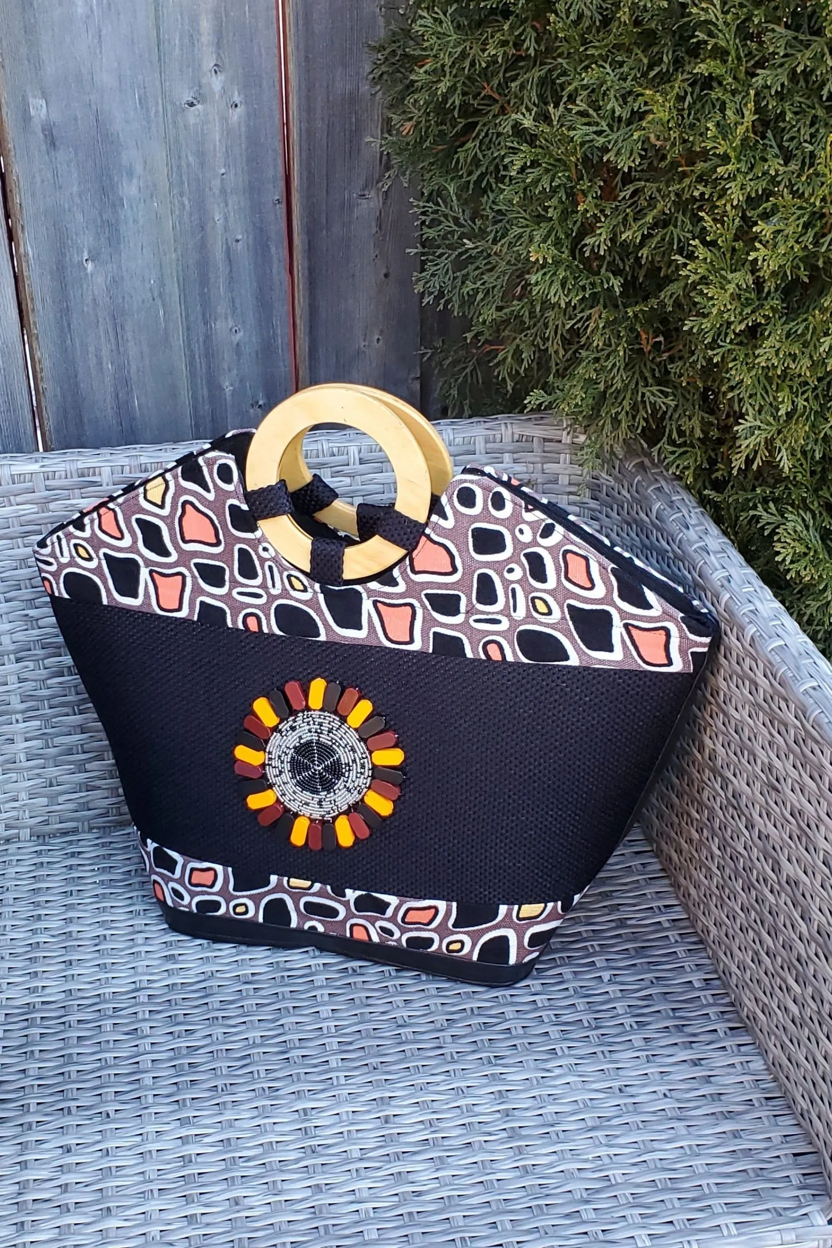 EGAMEY African Print Tote Bag