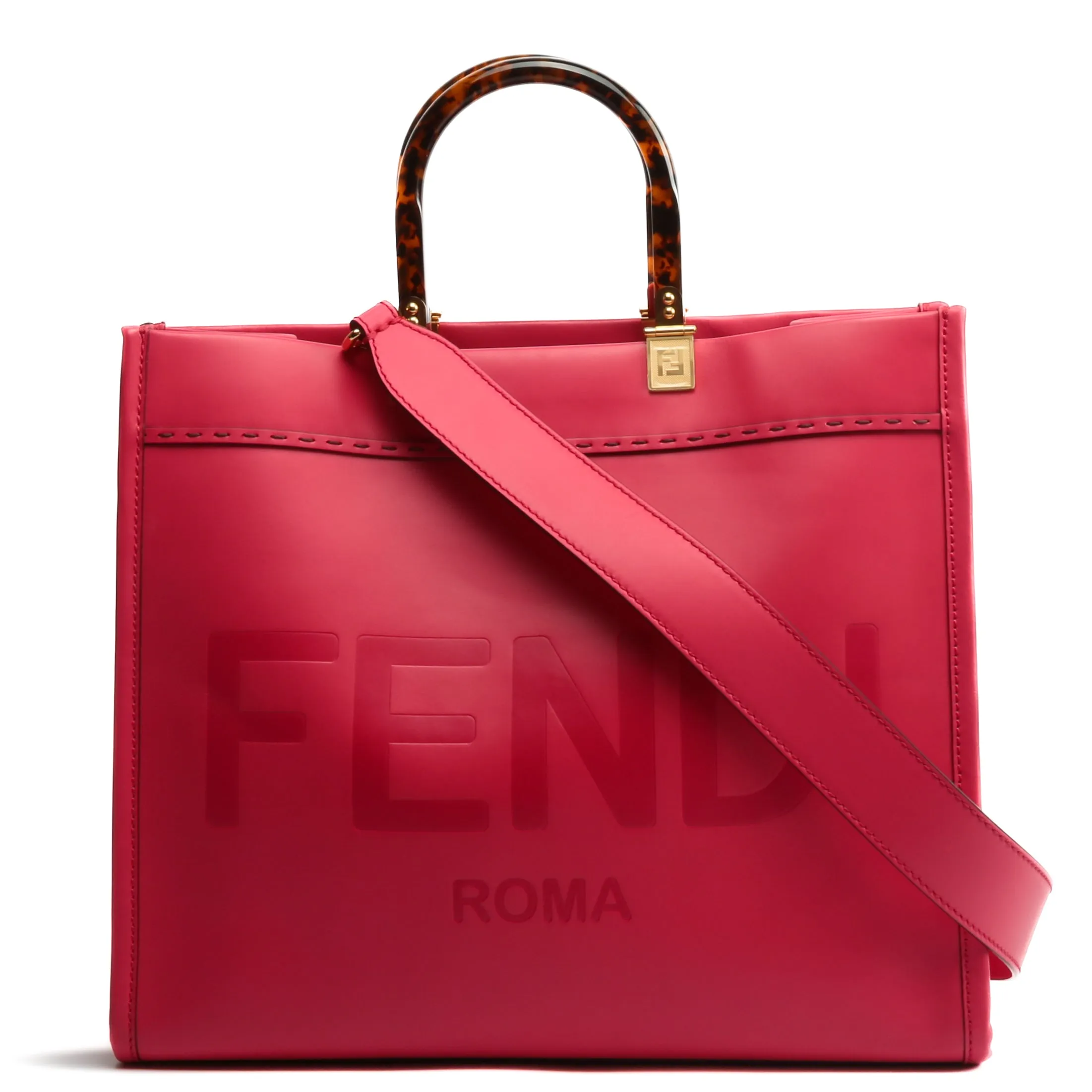 FENDI Medium Sunshine Shopper Tote Bag- Pink