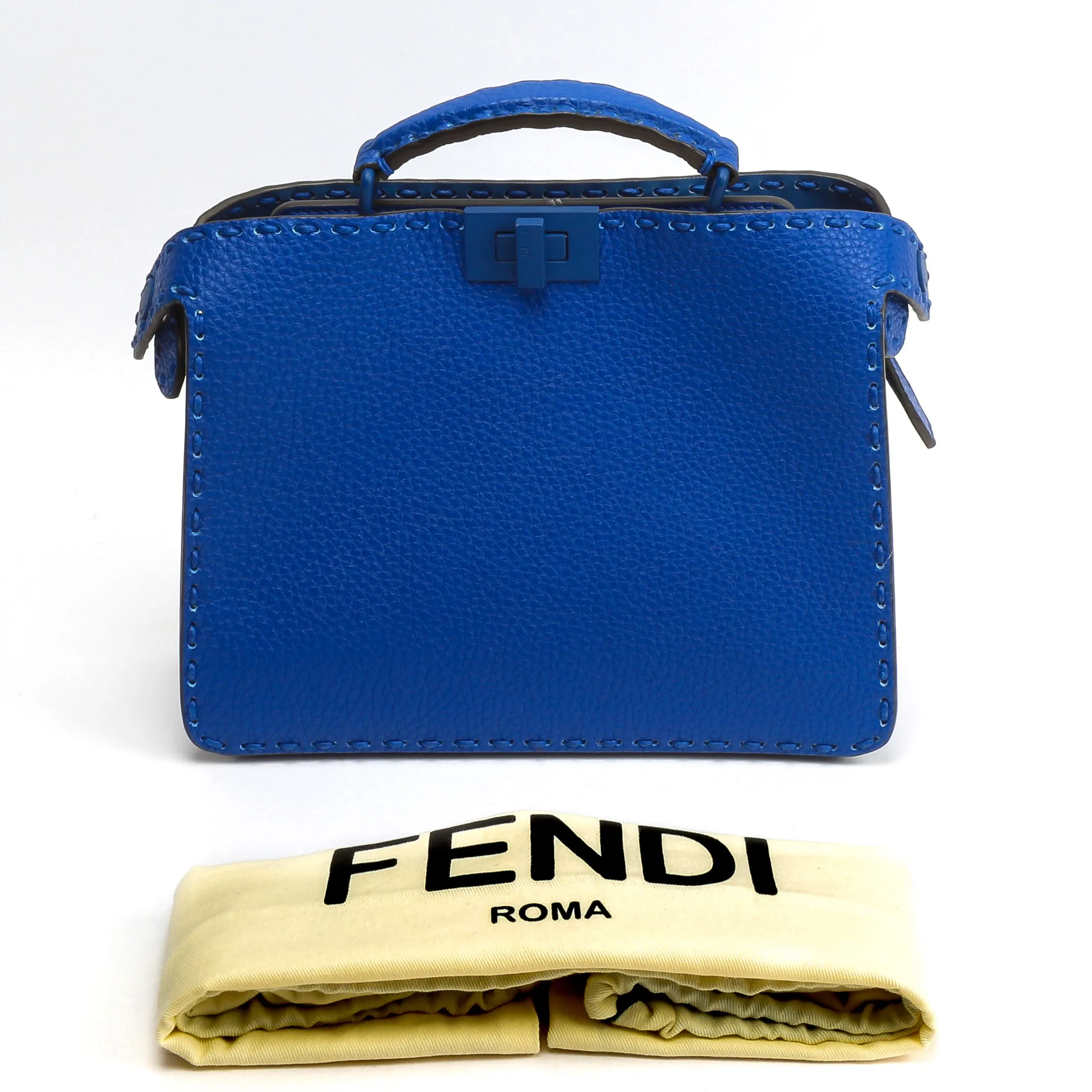 FENDI Peekaboo ISeeU Mini Shoulder Bag -Blue