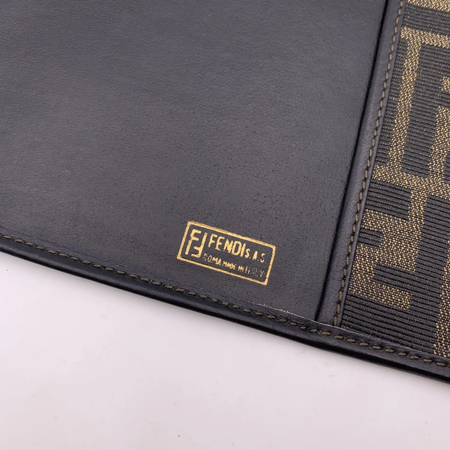 Fendi Vintage Zucca Monogram Canvas A4 Agenda Notebook Cover