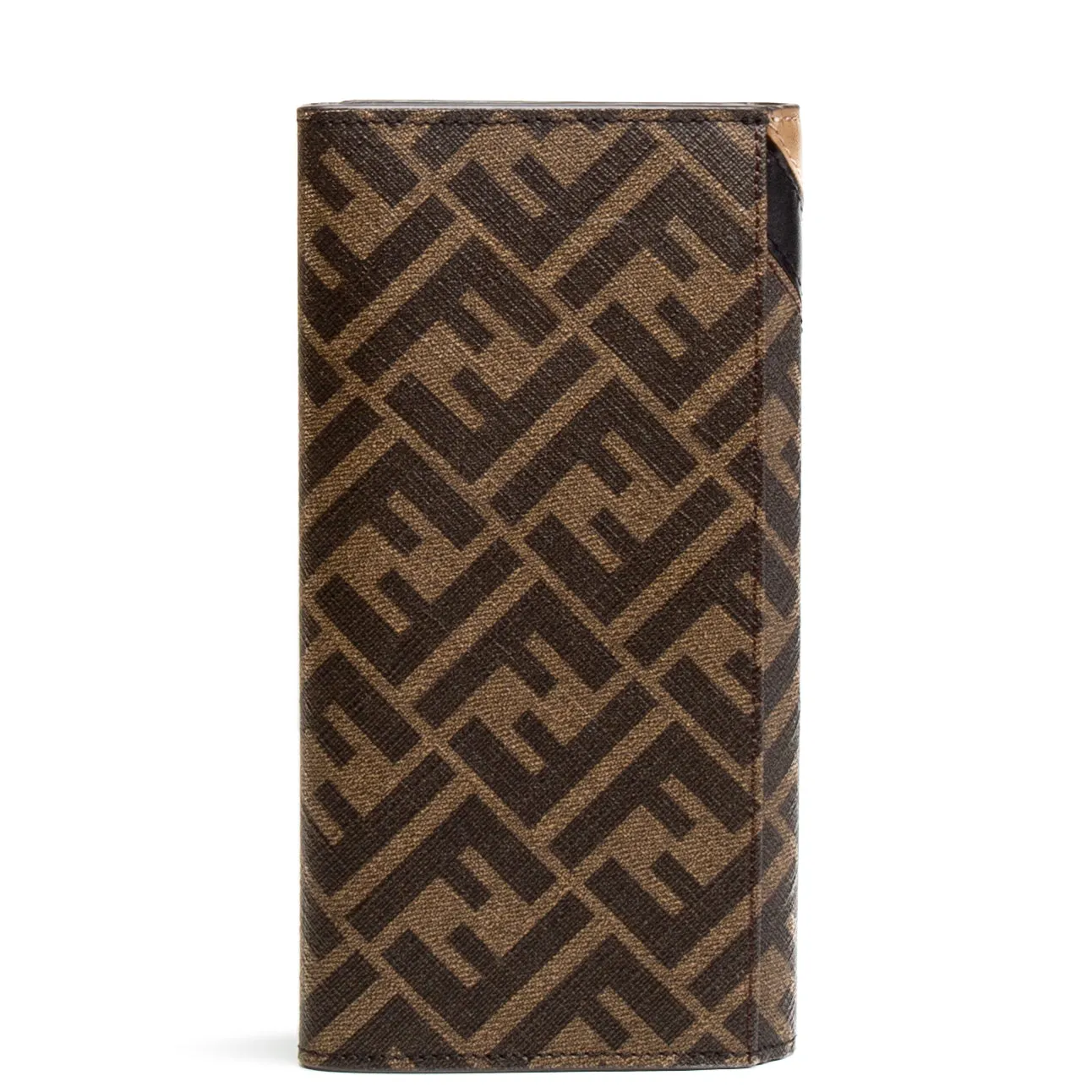 FENDI Zucca FF Logo Printed Diagonal Flap Wallet