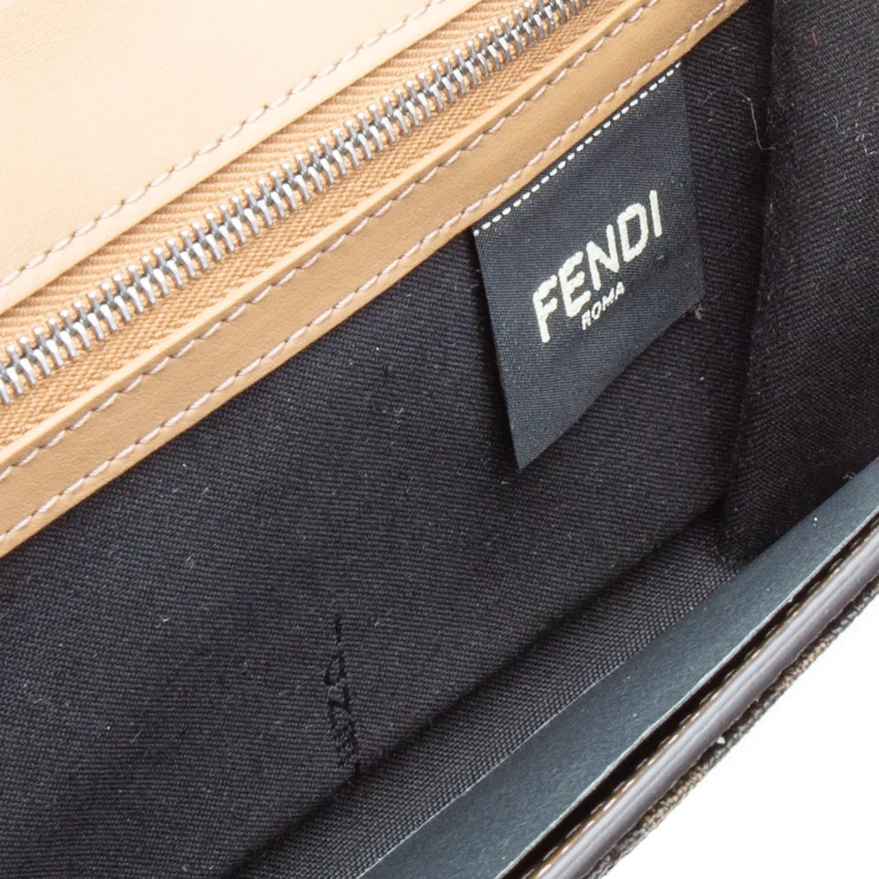 FENDI Zucca FF Logo Printed Diagonal Flap Wallet