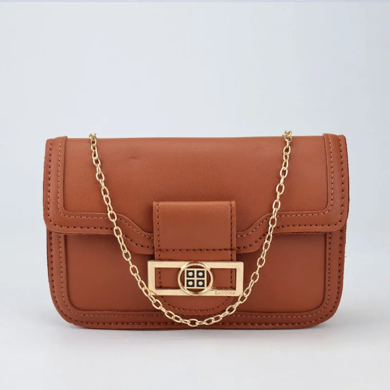 Flap Open Leather Cross Body Shoulder Bag for Girls and Ladies