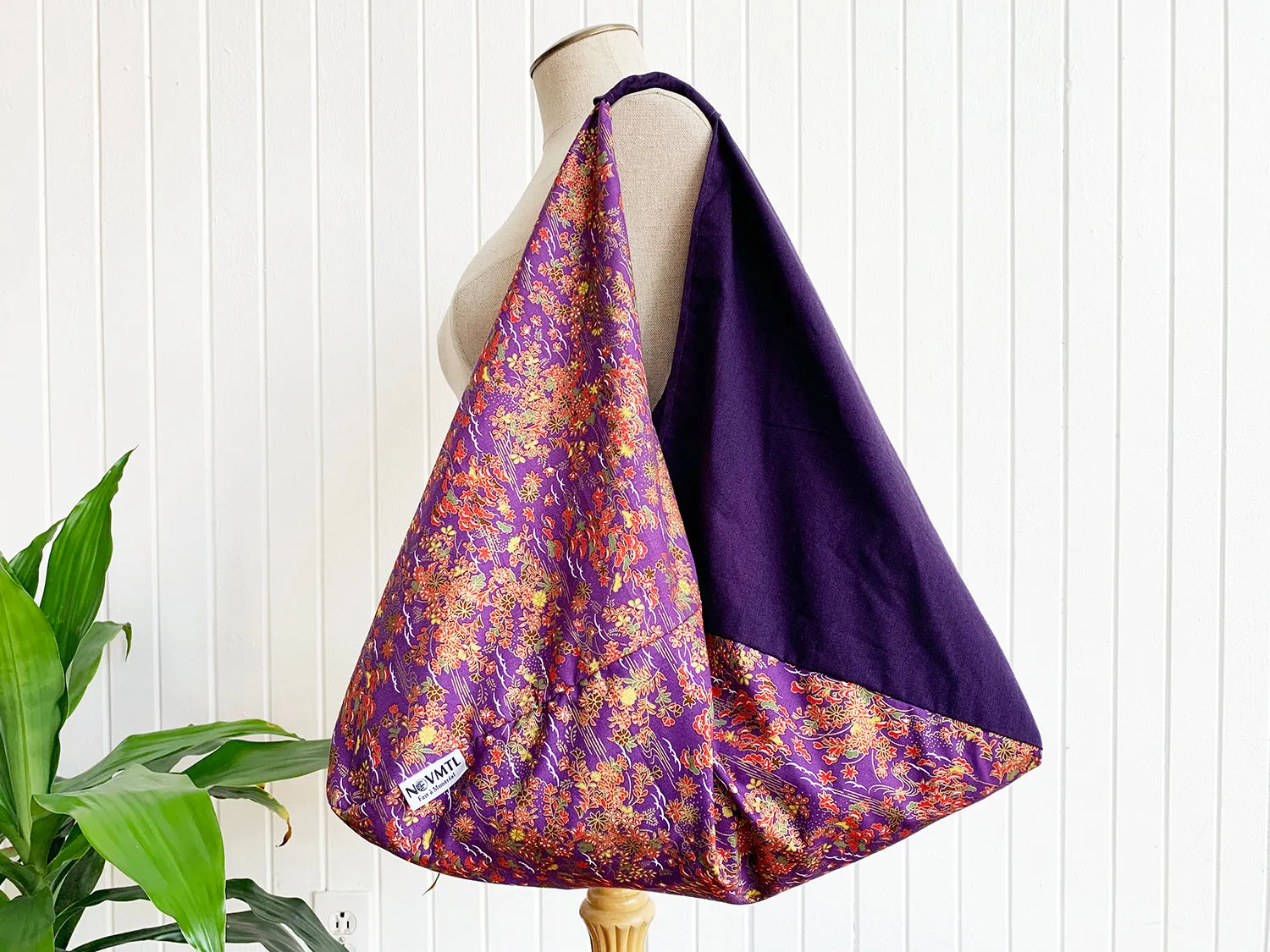 *Handmade* Origami bag | Market bag | Purple Floral