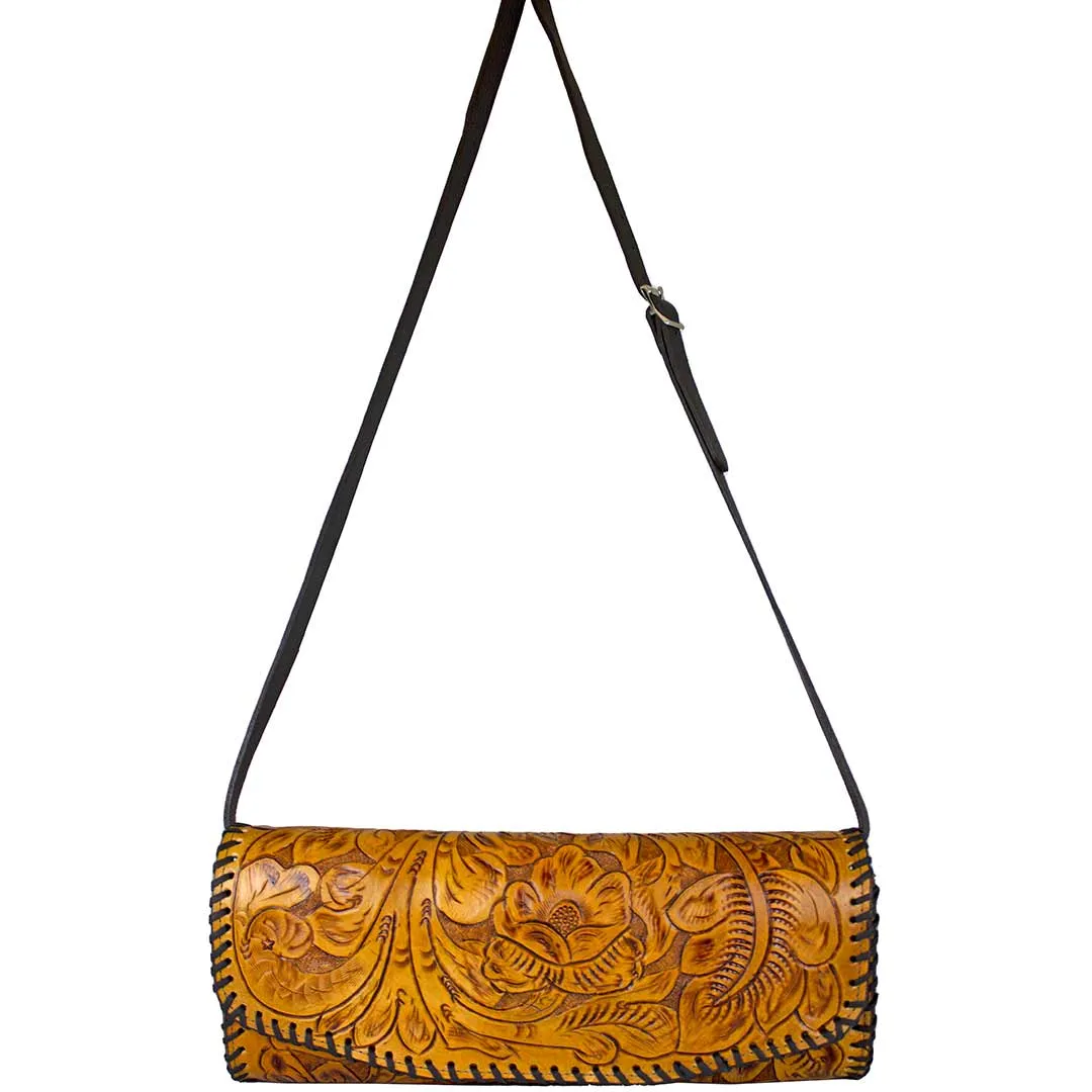 Juan Antonio Hand Tooled Crossbody Clutch