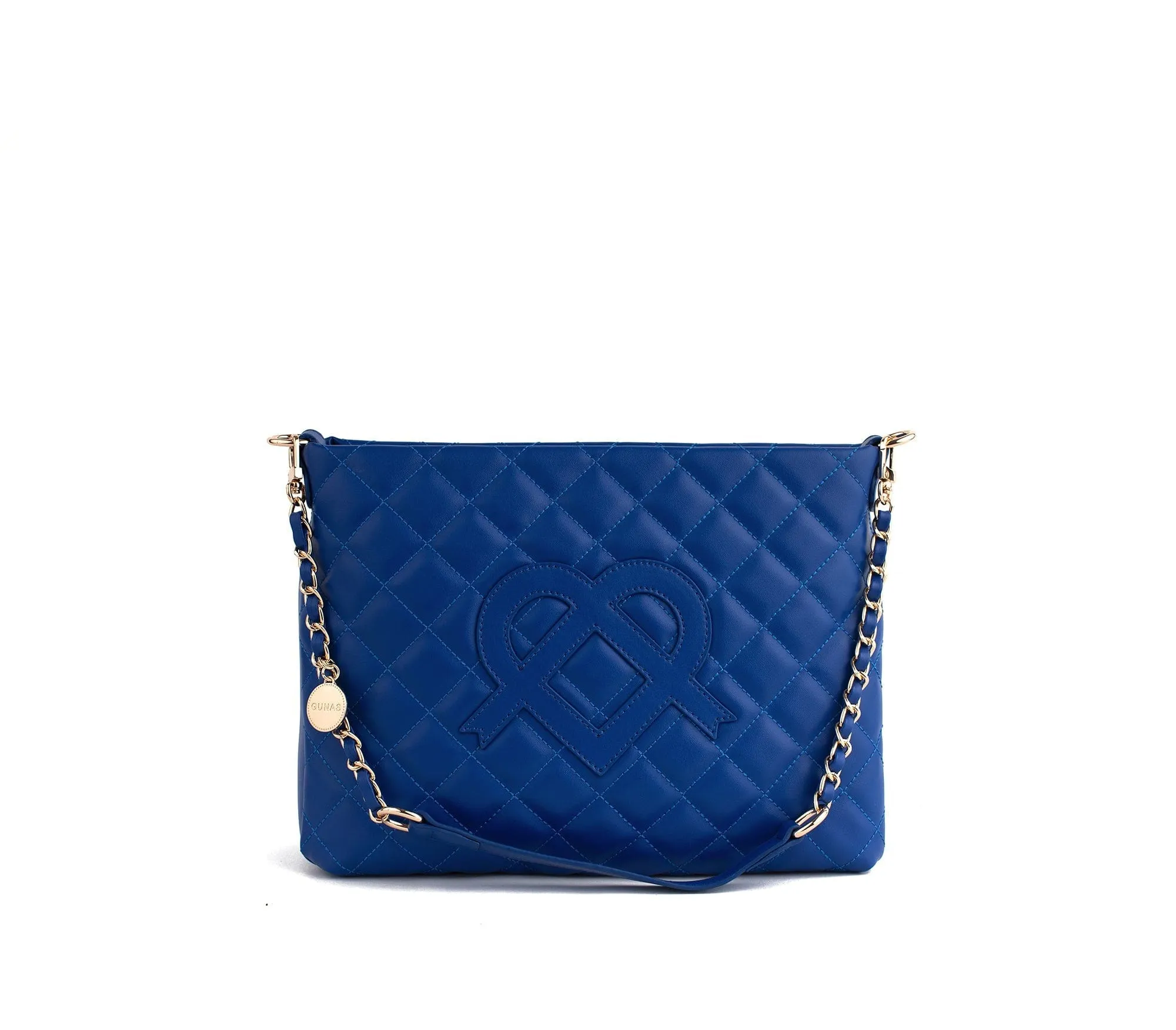 Koi Quilted Vegan Leather Shoulder Bag | Blue