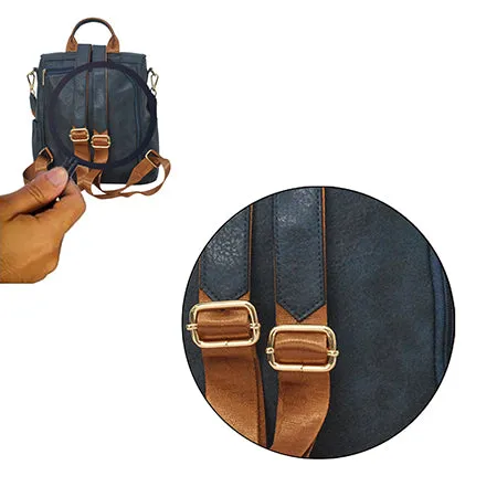 Navy Faux Leather NGIL Traveler Backpack