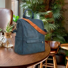 Navy Faux Leather NGIL Traveler Backpack