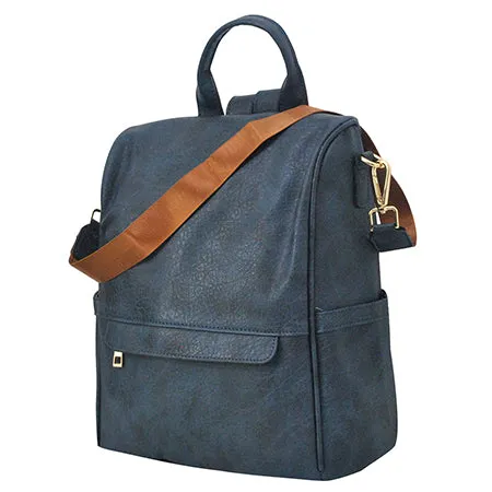 Navy Faux Leather NGIL Traveler Backpack