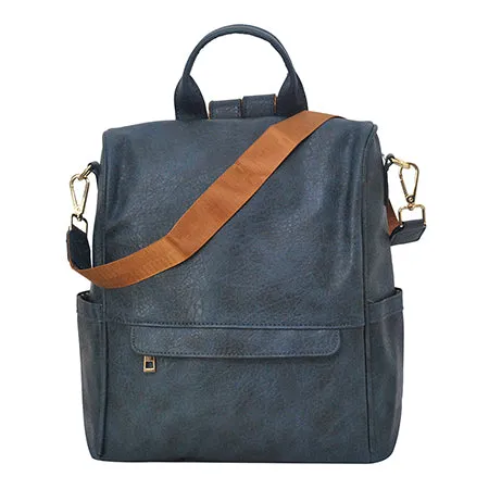 Navy Faux Leather NGIL Traveler Backpack