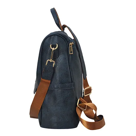 Navy Faux Leather NGIL Traveler Backpack