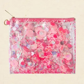 Pink Party Confetti Everything Pouch