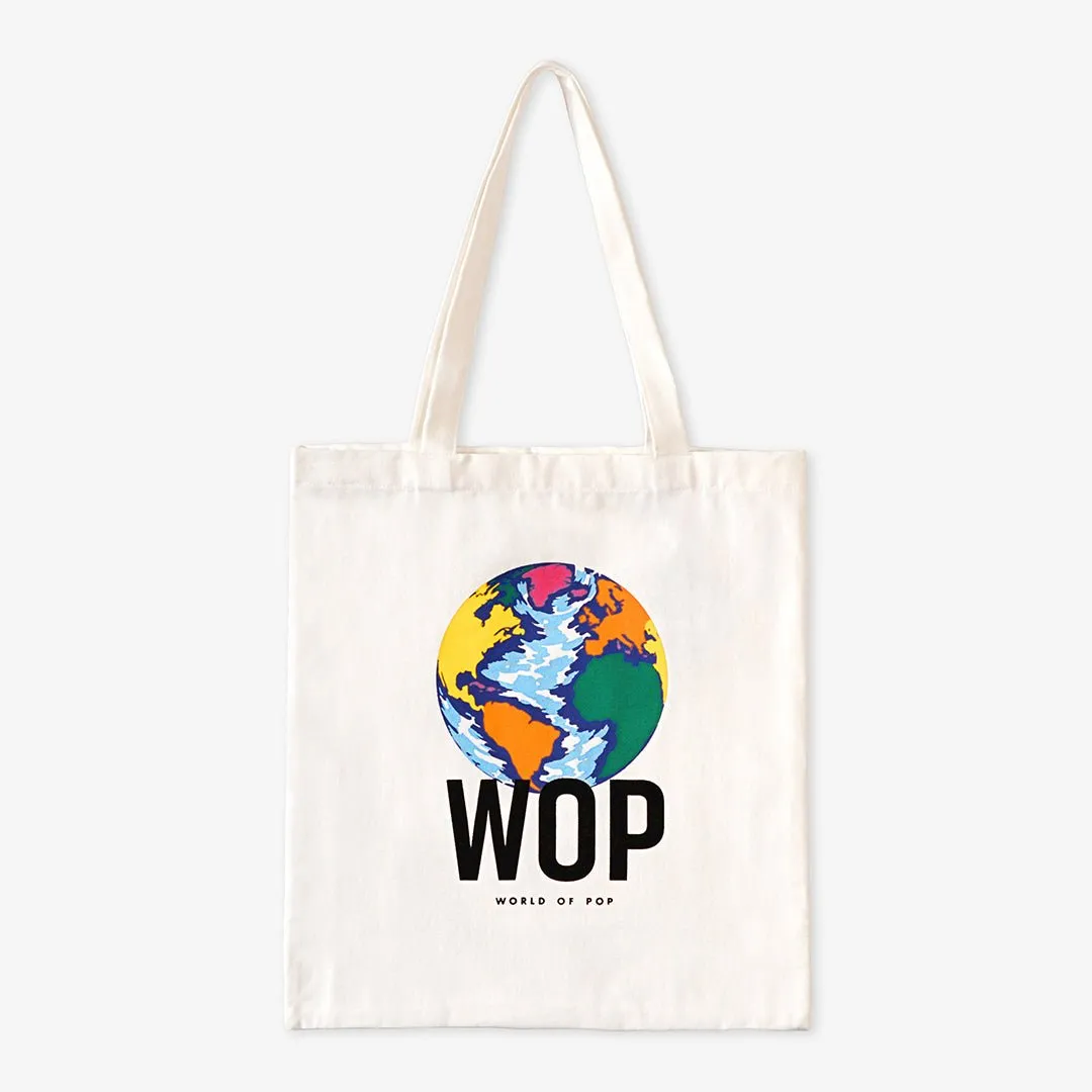 Planet printed cotton tote bag