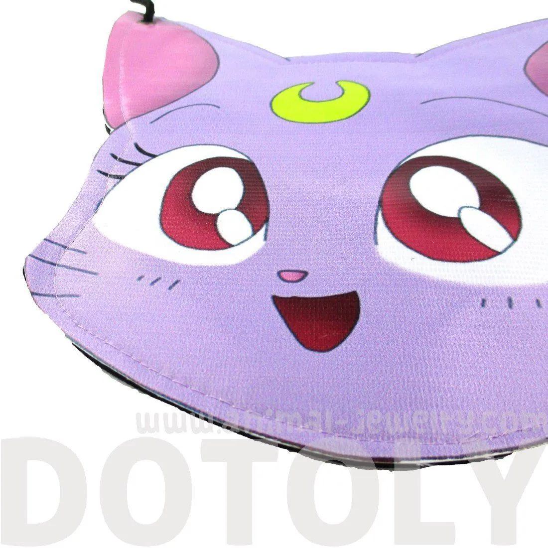 Sailor Moon Diana Kitty Cat Face Shaped Vinyl Cross Body Bag