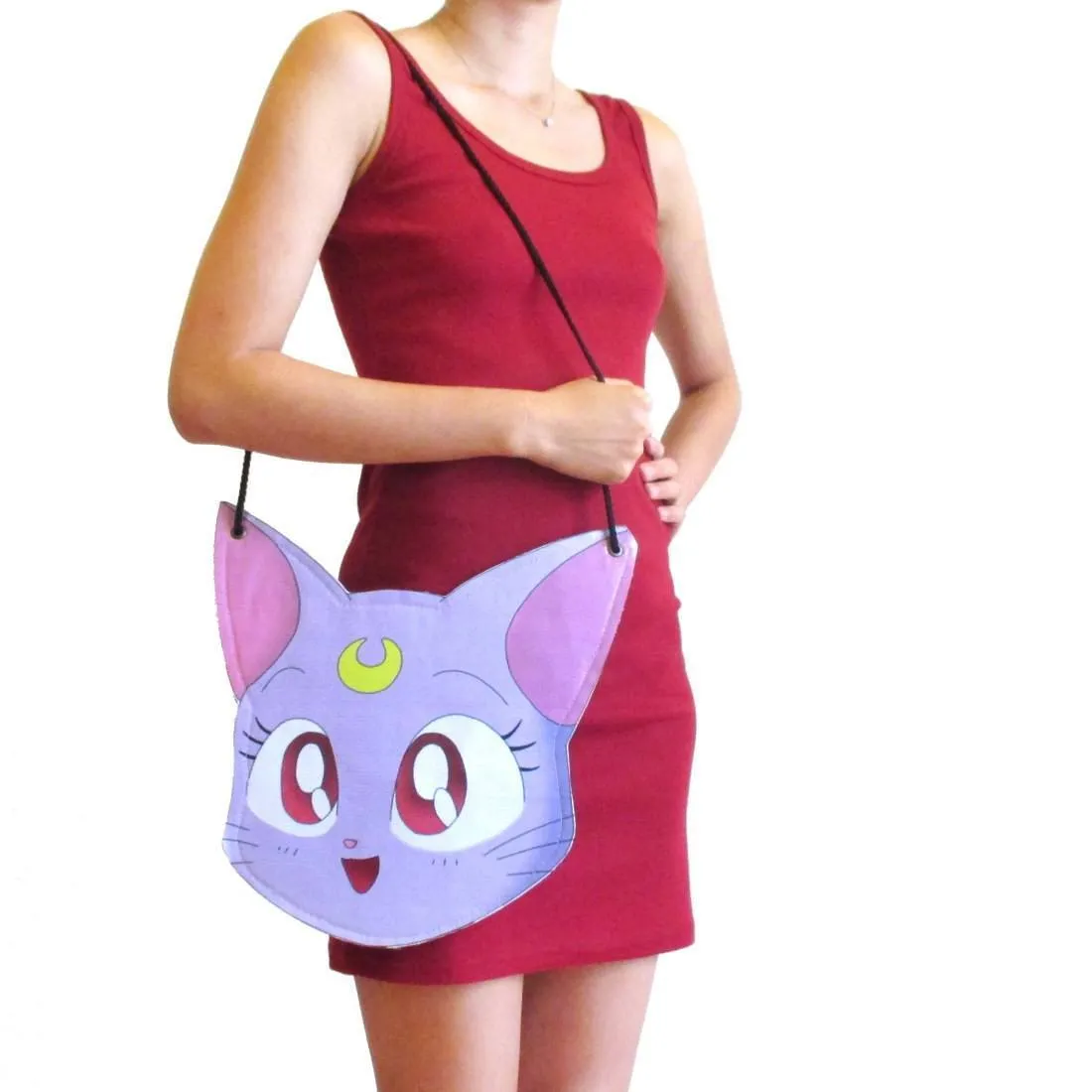 Sailor Moon Diana Kitty Cat Face Shaped Vinyl Cross Body Bag