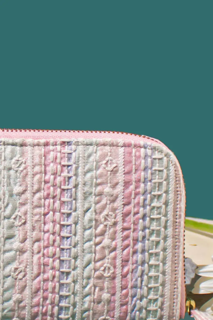 Sorbet Embroidered Wallet