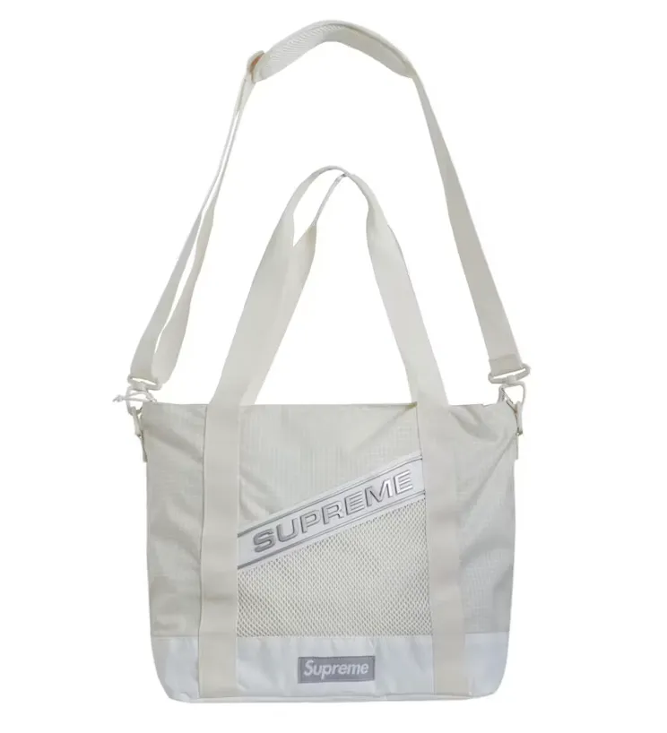 Supreme Logo Tote Bag White