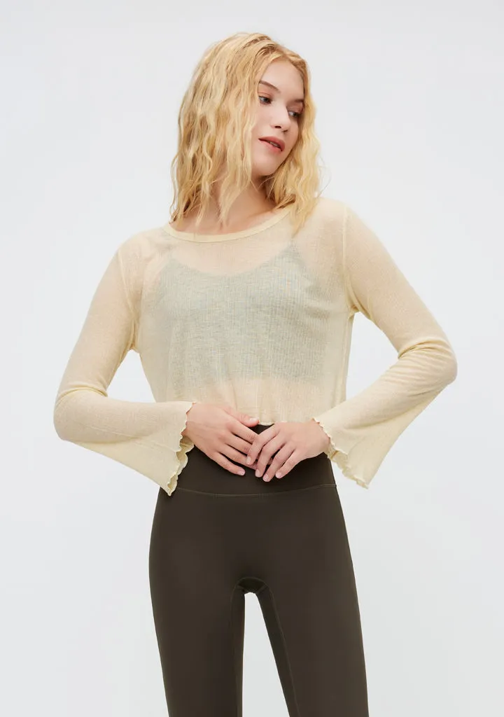 Sustainable Everyday-Women's Loose Mesh Sheer Tops